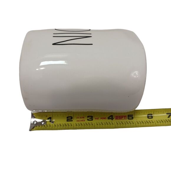 Rae Dunn Oversized Cup " NICE " Coffee Mug Tea WHITE Farmhouse Oversized Artsy - Picture 10 of 13